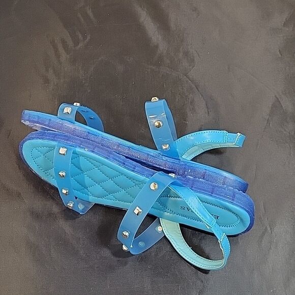 BRAND NEW ELDITAS JELLY STUDDED DOUBLE AND ANKLE STRAP WOMEN"S OPEN TOE … - Picture 7 of 12